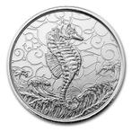 Samoa Seahorse 1 oz 2020 (7.500 oplage), Verzenden, Losse munt, Zilver