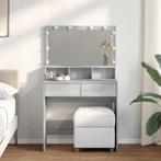 vidaXL Kaptafel met LED 80x41x134,5 cm grijs sonoma, Verzenden, Nieuw