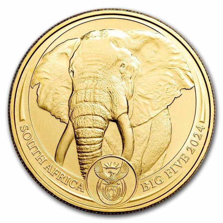Gouden Big Five Elephant serie - 1 oz 2024, Postzegels en Munten, Munten | Afrika, Losse munt, Goud, Zuid-Afrika, Verzenden