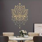 Goudkleurige Lotus Bloem Muursticker (40x60 cm), Huis en Inrichting, Woonaccessoires | Overige, Nieuw, Verzenden