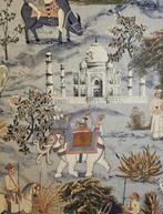 Exclusieve Indiase stof met Taj Mahal - Origineel ontwerp -
