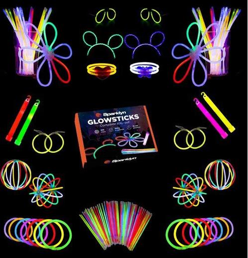 Tweedekans | Sparklyn XXL Glow in the Dark Stick Set - 328st, Hobby en Vrije tijd, Feestartikelen, Zo goed als nieuw, Ophalen of Verzenden