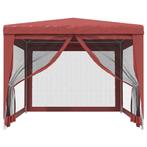 Partytent met 4 mesh zijwanden 3x4 m HDPE rood (Partytenten), Verzenden, Nieuw, 2 meter of meer, Partytent