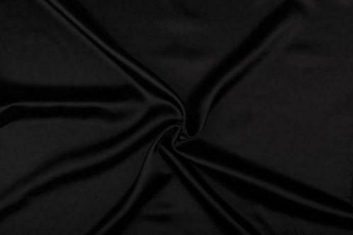 Goedkope satijn stof zwart - Polyester stof, Hobby en Vrije tijd, Stoffen en Lappen, 120 cm of meer, 200 cm of meer, Zwart, Nieuw