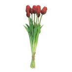 Bosje Tulpen Tulp Duchesse Classic rood kunstbloem - Buiteng, Nieuw, Verzenden