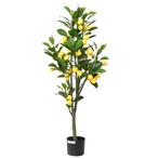 vidaXL Kunstcitroenboom 136 blaadjes 120 cm groen, Huis en Inrichting, Verzenden, Nieuw