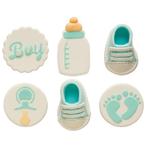 Suikerdecoratie Its a Boy 3D 6st., Verzenden, Nieuw