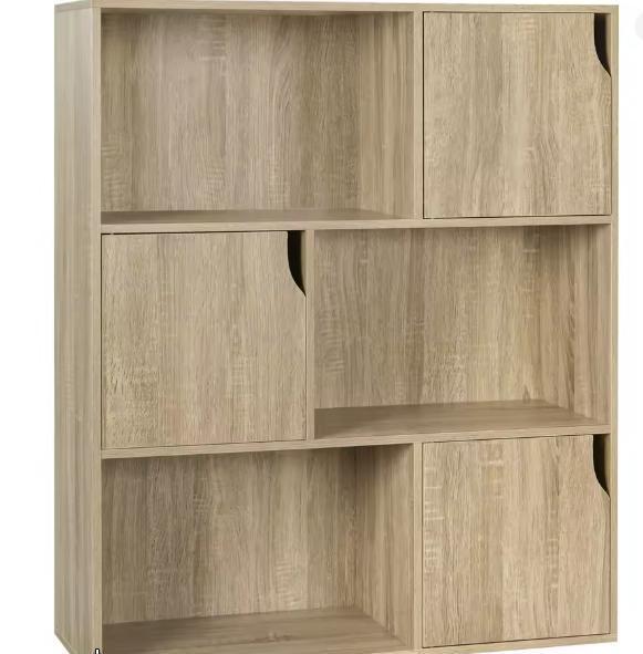 Kinderboekenkast 3 deuren 6 compartimenten, Huis en Inrichting, Kasten | Boekenkasten, Nieuw, Verzenden