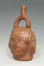 Pre-Columbiaans. Moche Keramiek Groot Portret Vat Met