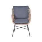 Showroommodel Margriet dining tuinstoel zwart - natural (, Tuin en Terras, Ophalen of Verzenden, Nieuw