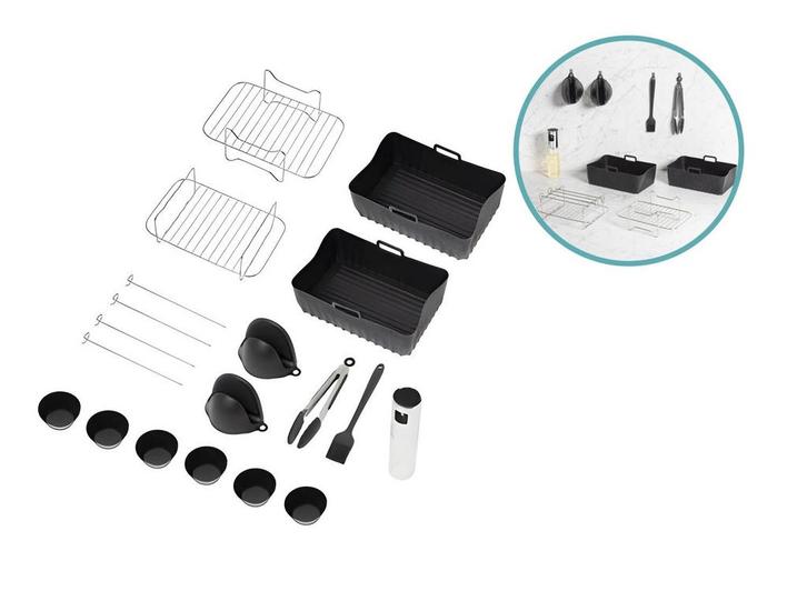 Airfryer accessoire set 9-delig RVS en siliconen, Huis en Inrichting, Keuken | Keukenbenodigdheden, Nieuw, Verzenden