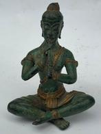 Figuur - The flute playing Young man - Brons, Antiek en Kunst, Kunst | Niet-Westerse kunst