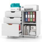 LIVSK Verrijdbare Archiefkast - 3 Laden - Verstelbare Plank, Verzenden, Nieuw