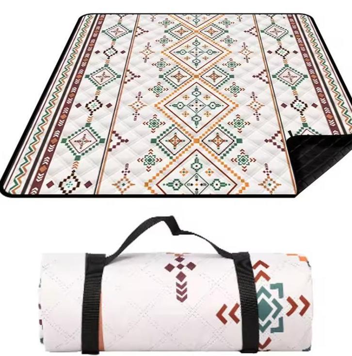 Picknickdeken 200x200cm XXL Strandmat met Handvat voor Buite, Hobby en Vrije tijd, Picknickmanden, Nieuw, Verzenden
