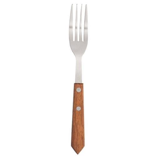 Steakvork RVS Bruin Hout 19cm | 12 stuks, Zakelijke goederen, Horeca | Overige, Verzenden