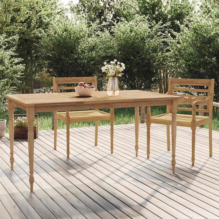vidaXL Bartafel inklapbaar 90x65x105 cm massief teakhout, Tuin en Terras, Tuintafels, Nieuw, Teakhout, Verzenden