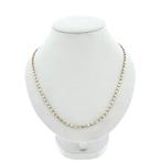 Bicolor gouden schakel ketting; 45,5 cm | Monzario, Ophalen of Verzenden, Gebruikt, Overige kleuren, Goud