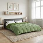 vidaXL Zomer Dekbed Gekwilt Groen 240 x 260 cm Microfiber, Verzenden, Nieuw, Groen