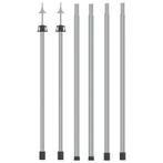 vidaXL Luifelstokken 2 st telescopisch 102-260 cm aluminium, Verzenden, Nieuw