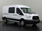 Ford Transit 2.0TDCi 130PK L3H2 Dubbele Cabine 7-Persoons, Auto's, Gebruikt, Euro 6, Wit, Leder