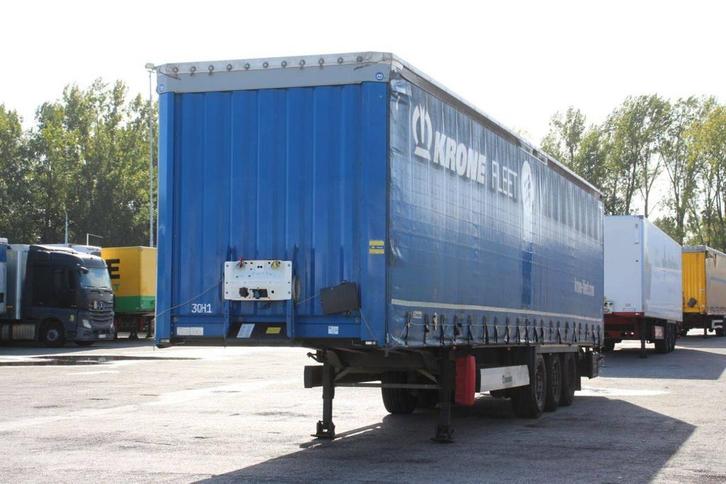 Veiling: Schuifzeiloplegger Krone SD 2019, Auto's, Vrachtwagens, BTW verrekenbaar, Overige brandstoffen, Overige kleuren, Aanhangers en Opleggers