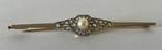 Broche - 18 karaat Geel goud, Witgoud - 0.25ct. tw. Parel -