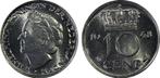 Koningin Wilhelmina 10 cent 1948 MS65 PCGS gecertificeerd, Losse munt, Verzenden