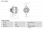 Dynamo / Alternator OPEL FRONTERA A (2.2 i), Auto-onderdelen, Motor en Toebehoren, Nieuw, Ophalen of Verzenden