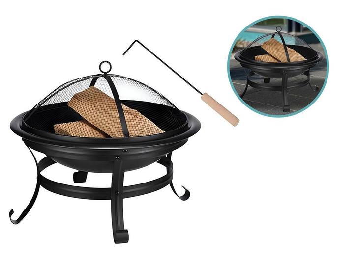 Hi Vuurschaal Vuurkorf Ø56 x 48 cm - Met Vonkenbescherming -, Tuin en Terras, Vuurkorven, Nieuw, Verzenden