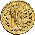 Byzantijnse Rijk. Honorius (393-423 n.Chr.). Solidus, Postzegels en Munten