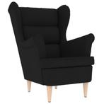 Fauteuil Zwart 74x84x100cm | Tweedekansje | Snel!, Huis en Inrichting, Fauteuils, Ophalen of Verzenden, Nieuw, Minder dan 75 cm