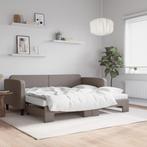 vidaXL Slaapbank met onderschuifbed en matrassen 90x200 cm, 90 cm, Eenpersoons, Verzenden, Nieuw