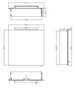 Wiesbaden Luxe spiegelkast + Led verlichting 60x60x14cm, Huis en Inrichting, Woonaccessoires | Spiegels, Ophalen of Verzenden