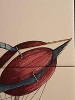 Ontwerp Tegel (2) - Vliegende Machines - Ceramica Bardelli, Antiek en Kunst