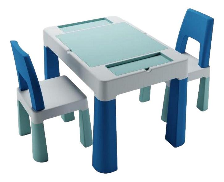Teggi Turquoise/Navy/Grey Multifun 3-in-1 Tafel met Twee, Kinderen en Baby's, Kinderkamer | Tafels en Stoelen, Nieuw, Verzenden
