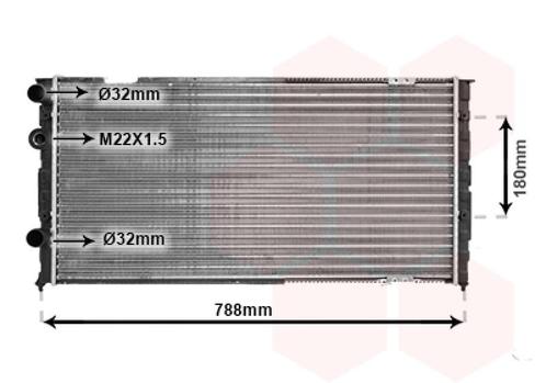 RADIATOR VOOR VW PASSAT B3 1988-1993 357121251, Auto-onderdelen, Airco en Verwarming, Nieuw, Ophalen of Verzenden