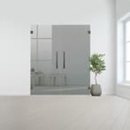 Glazen dubbele binnendeur zonder kozijn RVS beslag-Grijs geh, Ophalen of Verzenden, Nieuw