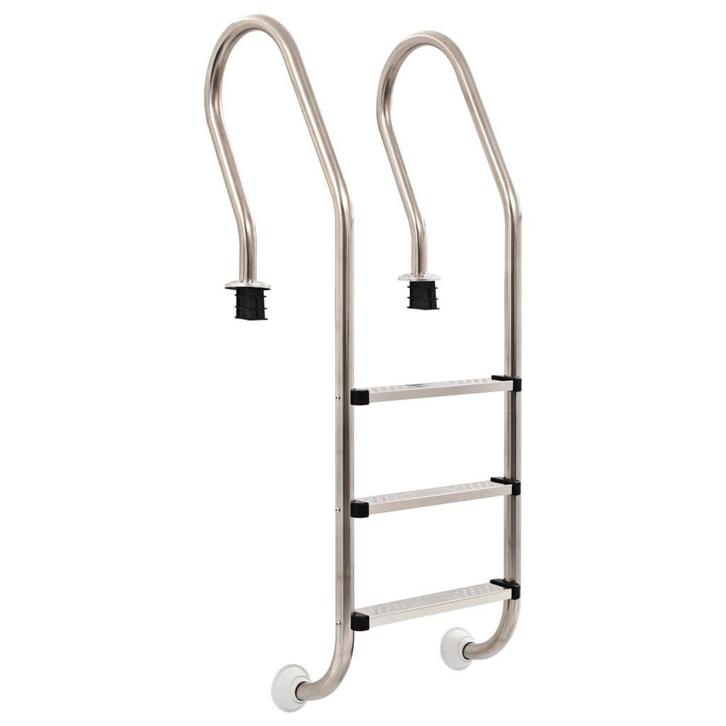 Zwembadladder 120cm RVS | Gebruikt | 35% Korting, Tuin en Terras, Zwembad-toebehoren, Nieuw, Ladder, Ophalen of Verzenden