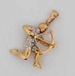 Zonder Minimumprijs - Hanger - 18 karaat Geel goud Diamant, Sieraden, Tassen en Uiterlijk, Antieke sieraden