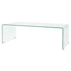 vidaXL Salontafel 98x45x30 cm gehard glas transparant, Huis en Inrichting, Tafels | Salontafels, Minder dan 50 cm, 50 tot 100 cm