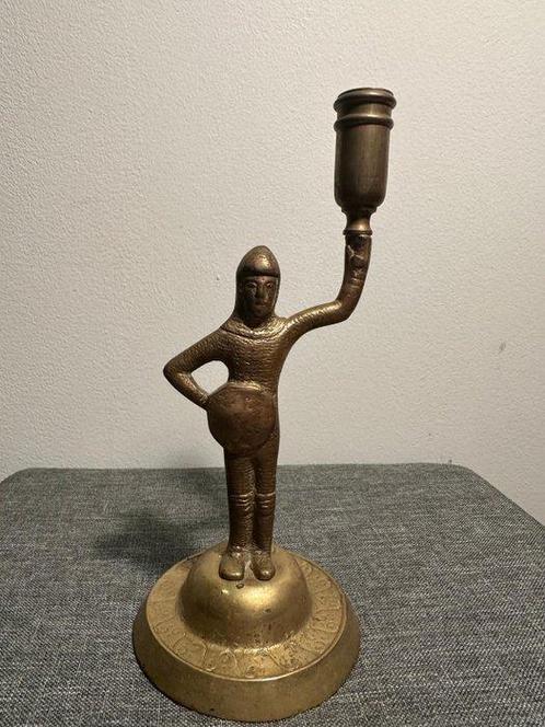 Taperstick (kleine blaker met een dunne pijp) - Messing, Antiek en Kunst, Antiek | Overige Antiek