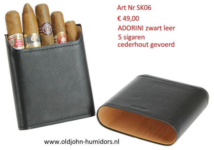 SIGARENKOKERS ADORINI – leer + RVS – DIRECT UIT VOORRAAD skv, Verzamelen, Rookartikelen, Aanstekers en Luciferdoosjes, Tabaksdoos of Verpakking