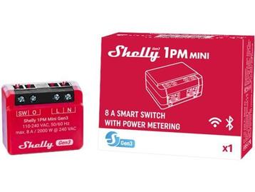Veiling - 2x Shelly 1PM Mini Gen3 Schakel-meetactor WiFi, Bl beschikbaar voor biedingen