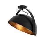 Industriële plafondlamp zwart met goud kantelbaar - Magna, Huis en Inrichting, Lampen | Overige, Nieuw, Overige stijlen