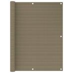 vidaXL Balkonscherm 120x500 cm HDPE taupe, Tuin en Terras, Verzenden, Nieuw