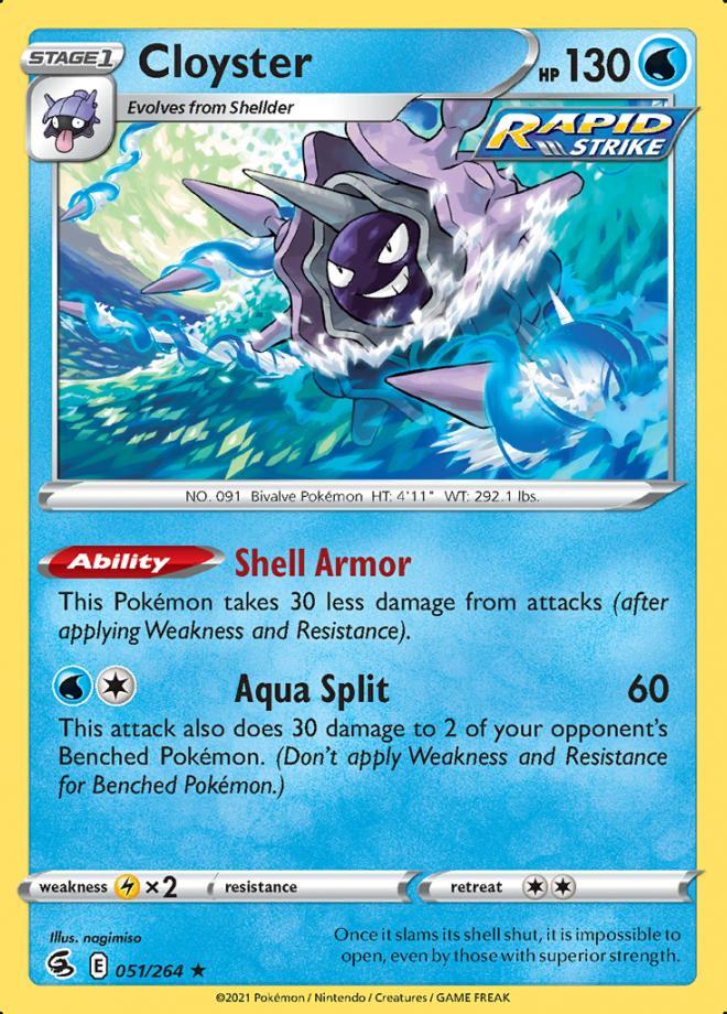 Cloyster 051/264 (Fusion Strike), Hobby en Vrije tijd, Verzamelkaartspellen | Pokémon, Losse kaart, Nieuw, Foil, Ophalen of Verzenden