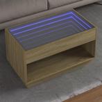 vidaXL Salontafel met Infinity LED 90x50x50 cm sonoma, 50 tot 100 cm, 50 tot 75 cm, Verzenden, Nieuw