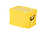 Koffer - 400 x 300 x H 295 mm - geel - stapelbak met deksel, Ophalen of Verzenden, Nieuw
