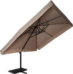 Zweefparasol Virgo Taupe 300 x 300 cm - inclusief kruisvoet, Tuin en Terras, Ophalen of Verzenden, Nieuw