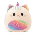 Kawaii Eenhoorn Squishy Regenboog Kat Knuffel – 30 cm, Kinderen en Baby's, Speelgoed | Knuffels en Pluche, Ophalen of Verzenden